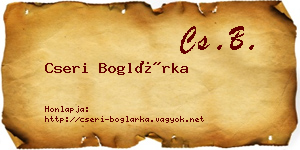 Cseri Boglárka névjegykártya